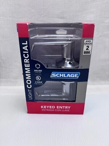 SCHLAGE KEYED ENTRANCE, ELAN LEVER, SATIN CHROME, LIGHT COMMERCIAL F51CSVELA626 - Picture 1 of 2