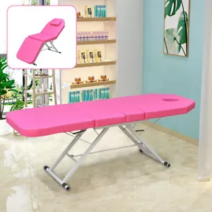3 Zonen Klappbar Mobile Massagetisch Kosmetologie Bett SPA Massagestuhl Pink - Bild 1 von 7