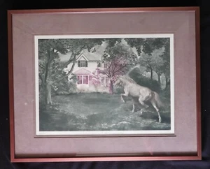 G. H. Rothe Mezzotint Etching Signed Limited Edition 42/150 "Homecoming" Horse - Picture 1 of 8