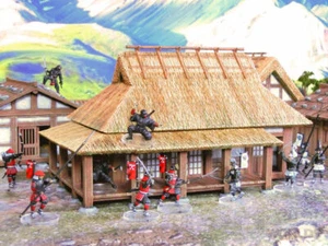 28 mm Samurai Farmhouse Kit Completo Mesa Wargaming Prueba de Honor etc. - Imagen 1 de 9