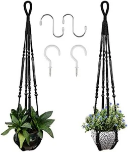 Rifny Macrame Plant Hanger For 5 To 10 Inch Plant Pots, 35 Inch Woven - Picture 1 of 8