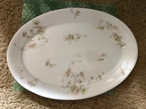 Antq Ch Field Haviland GDA 15,5" Platte Schleiger 377 Pat. Rosa Mohnblumen  - Bild 1 von 5