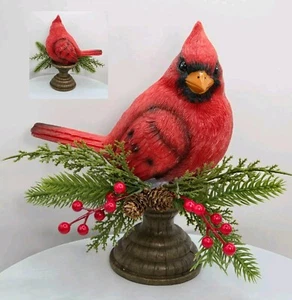 Cardinal Red Bird Holiday 8" Figurine - Picture 1 of 13