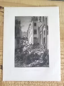 MASSAKER DER MEMELUKEN VON BIDA. 14,3" x 10,5" GRAVURDRUCK UM 1800 * EP9 - Bild 1 von 2