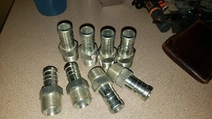 3/4" Barbed x 3/4" male NPT Threaded 2-1/2" Long Fitting 8 pieces - Picture 1 of 4