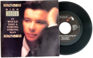 Rick Astley-It Would Take A Strong Strong Man-45 RPM 1987 RCA 8663-7-R EX/EX - Picture 1 of 7