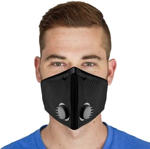 M2 Mesh schwarze Gesichtsmaske von RZ Mask - erfüllt N95 & N99 Standards - Bild 1 von 2