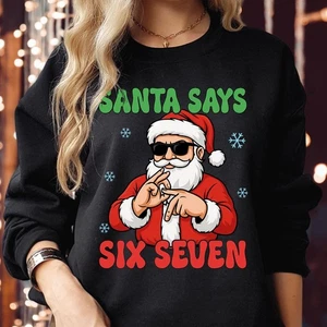 Santa Says Six Seven 67 Meme Weihnachtspullover lustig Xmas Ugly Sweater Geschenk S-X59 - Bild 1 von 12