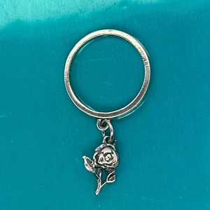 James Avery Sterling Silver Rose Charm Dangle Ring Size 5.25 - Picture 1 of 3