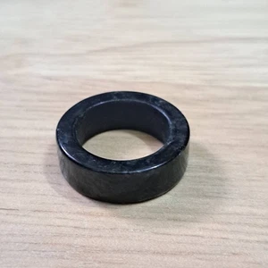 Natural Burmese Jadeite Ring  Green Black size 54 - Picture 1 of 10