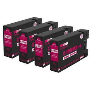 4 Magenta XL Printer Ink Cartridge to replace Canon PGI-1500M non-OEM/Compatible - Picture 1 of 6