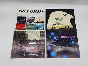 Lot of 4 - 1966 Ford Sales Brochures - Falcon Fairlane Mustang Thunderbird - Picture 1 of 10