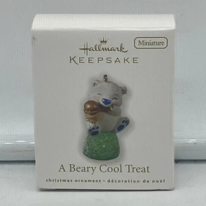 2010 Hallmark A Beary Cool Treat Gumdrop Keepsake Miniature Ornament IOB QXM9046 - Picture 1 of 4