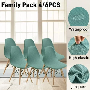 Dining Chair Cover Waterproof Adjustable Thin Summer Removable Slipcover 1/2/3/4 - Picture 1 of 39