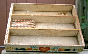 PETER HUNT (1896-1967) bemalte Messerbox, um 1940, bemaltes Holz, - Bild 1 von 14