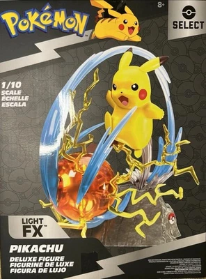 Pikachu JAZWARES Select Pokemon Escala 1/10 Figura De Lujo Luz FX Electro NUEVO Foto 1 de 4
