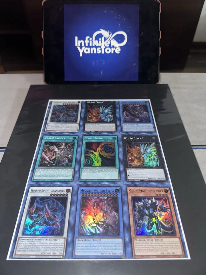 DOOD 1st Edition Super Rare Uncut Sheet 3 - Yugioh Konami 3x3 - Image 1 of 1