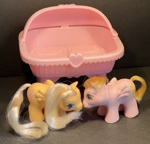 Vintage 1987 My Little Pony Gemelli Neonati Dibbles & Nibbles Hasbro VEDI FOTO - Foto 1 di 24
