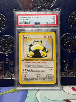 Pokémon TCG Jungle 1st Edition Snorlax #27/64 Rare PSA 7  - Image 1 of 2