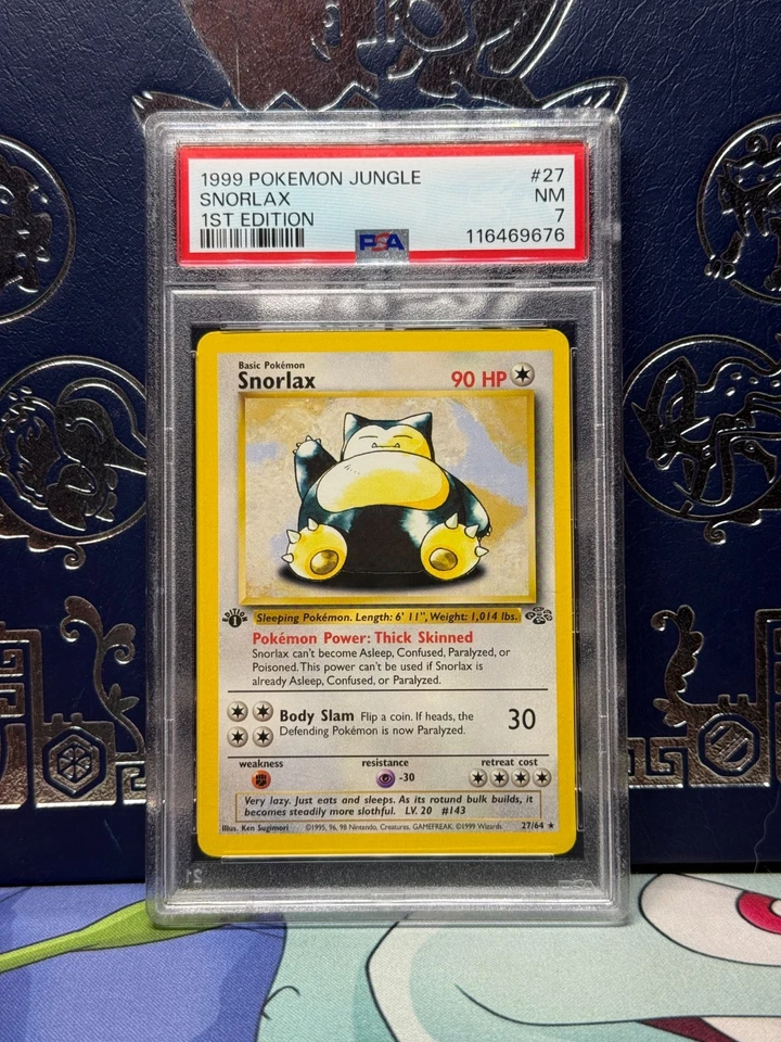 Pokémon TCG Jungle 1st Edition Snorlax #27/64 Rare PSA 7  - Image 1 of 2