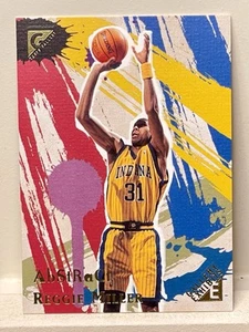 1999-00 Topps Gallery Reggie Miller #GE11 Exhibits Abstract Indiana Pacers HOF - Picture 1 of 2