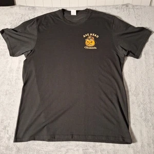 Camiseta Axe Head Threads Pumpkin Head Bombero Talla 2XL Negra Mezcla de Algodón Horror - Imagen 1 de 7