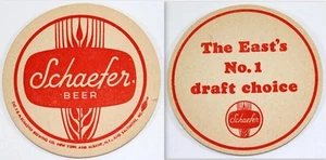 Circa 1950's - 1960's Schaefer Beer Drink Coaster - Picture 1 of 4