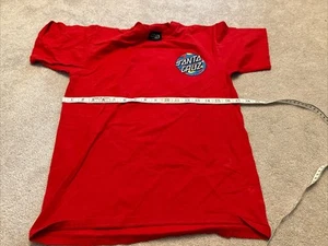 Adult Original Santa Cruz Skateboard Red T Shirt Small NHS Tag Y2K VTG 90s - Picture 1 of 7