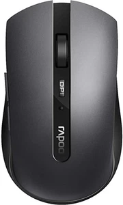 Rapoo 7200M 1600 Dpi Rf Wireless Bluetooth Multi Mode Ambidextrous Mouse Dark Gr - Picture 1 of 1