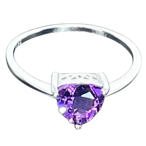LUXY Gems Natural Amethyst (1 ct.) Sterling Silver Ring Luxury Fashion (Sz 7) - Picture 1 of 24