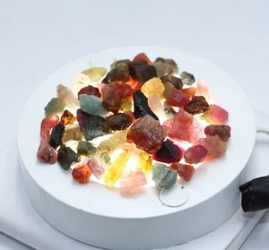 Certificado Natural Multicolor Turmalina Cristal Pequeño Áspero 100 Ct Lote Piedras Preciosas - Imagen 1 de 9