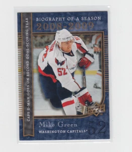 08/09 UD Biography of a Season Washington Capitals Mike Green card #BS26 - Bild 1 von 2