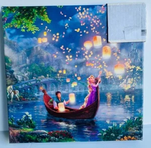 Thomas Kinkade Studios Tangled 14" x 14" Gallery Wrapped Canvas Rapunzel NEW - Picture 1 of 4