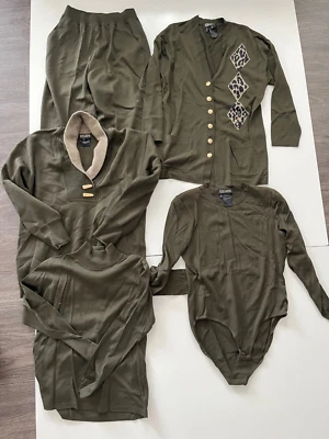 Escada Margaretha Ley Vintage Cárdigan Suéter Camisa Falda Lote Mujer 40 42 NUEVO Foto 1 de 4