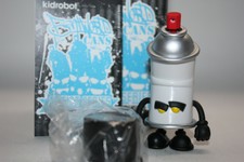 KIDROBOT BENT WORLD SPRAY CAN BLACK SCRIBE RACKED ART DESIGNER TOY GRAFFITI 