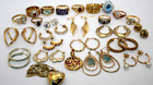 Gold Over Sterling Silver 925 Jewelry Earrings, Rings Gorgeous Lot Not Scrap