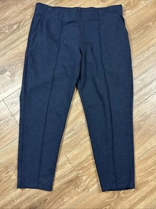 Kirkland Signature Pull On Comfort Pants Size XL Blue Stretch Ponte Seamed Ankle - Picture 1 of 8
