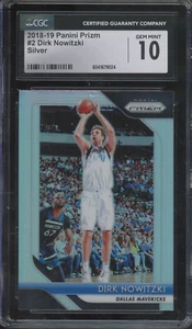 2018 Panini Prizm Silver #2 Dirk Nowitzki Gem Mint CGC 10 - Picture 1 of 2