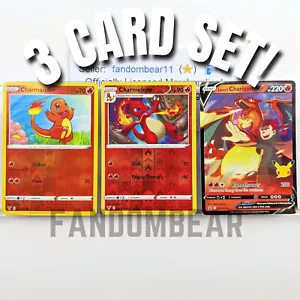 SET DI CARTE CHARMANDER EVOLUTIONS COLLEZIONE HOLO 3 POKEMON! CHARMELEON CHARIZARD - Foto 1 di 7