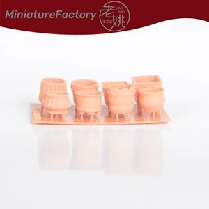 LaoYao 1/120 TT Scale Prop Flower Pots Railroads Scenery Miniatures Factory - Picture 1 of 3