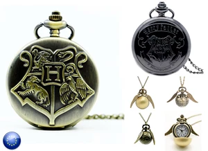 RELOJES DE BOLSILLO HARRY POTTER HOGWARTS GRYFFINDOR SNITCH DORADA PELICULA LIBR - Bild 1 von 16