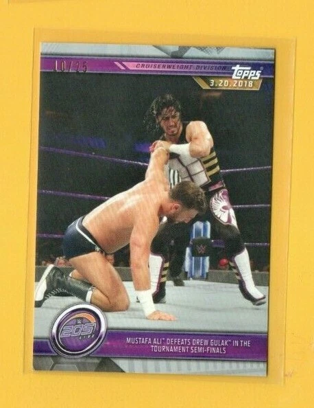 D19754 2019 Topps WWE Road WrestleMania Silver #51 Mustafa Ali Drew Gulak #10/25 - Image 1 of 1