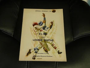 1966 LENOIR RHYNE AT ELON COLLEGE FOOTBALL PROGRAM EX-MINT 2 1967 CAR ADS - Picture 1 of 2