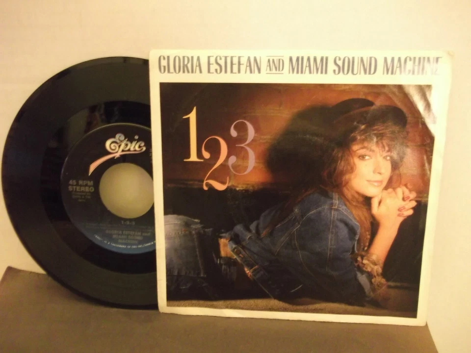 Gloria Estefan & Miami Sound Machine,Epic,"1 2 3", US,7" 45 with P/S, pop/RnB,M- - Image 1 of 1