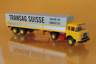 Wiking 051503 Krupp 806 Pritschensattelzug "Transag Suisse" 1:87 NEU Modell - Bild 1 von 2