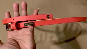Kate Spade Skinny Belt Pink Genuine Leather Size M - Picture 1 of 15