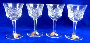 4 Nachtmann Kristall "Nierstein" Cordial Gläser 3 7/8", Kreuzschliff, Neu + Etiketten - Bild 1 von 7