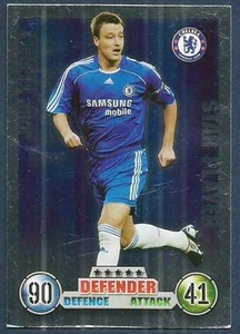 TOPPS MATCH ATTAX 2007-08-CHELSEA-JOHN TERRY-JUGADOR ESTRELLA-LÁMINA PLATEADA - Imagen 1 de 1
