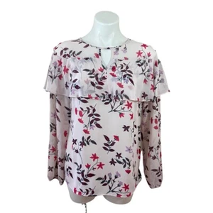 LC Lauren Conrad rosa transparente Bluse Langarm Small - Bild 1 von 10