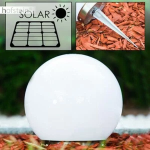 Garten Solar Kugelleuchte 15 cm Terrasse Sonne Wegelampe Hof Veranda Edelstahl - Bild 1 von 6
